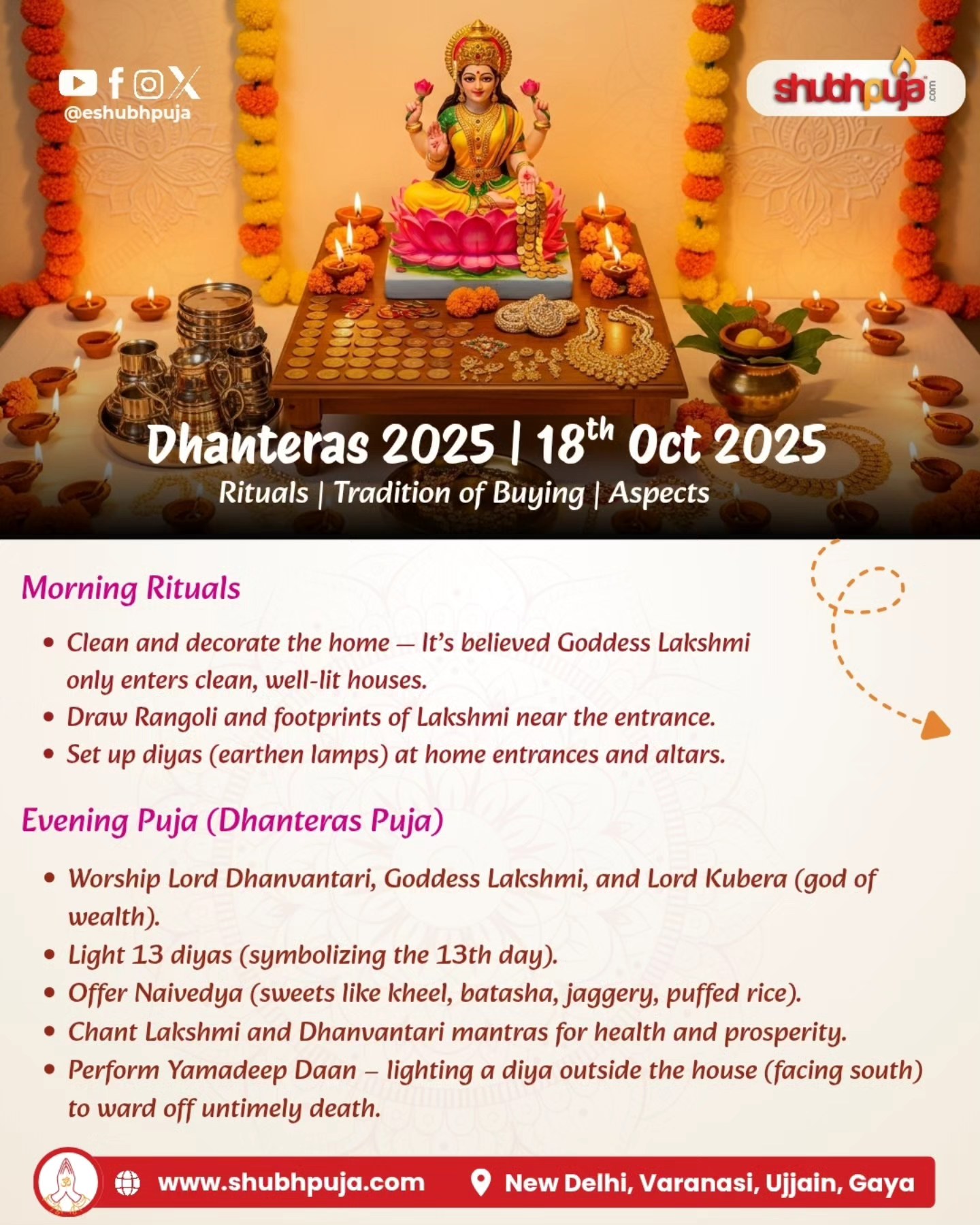 Celebrate Dhanteras 2025 with devotion and prosperity!