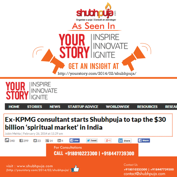 YOURSTORY.com writing for Shubhpuja.com