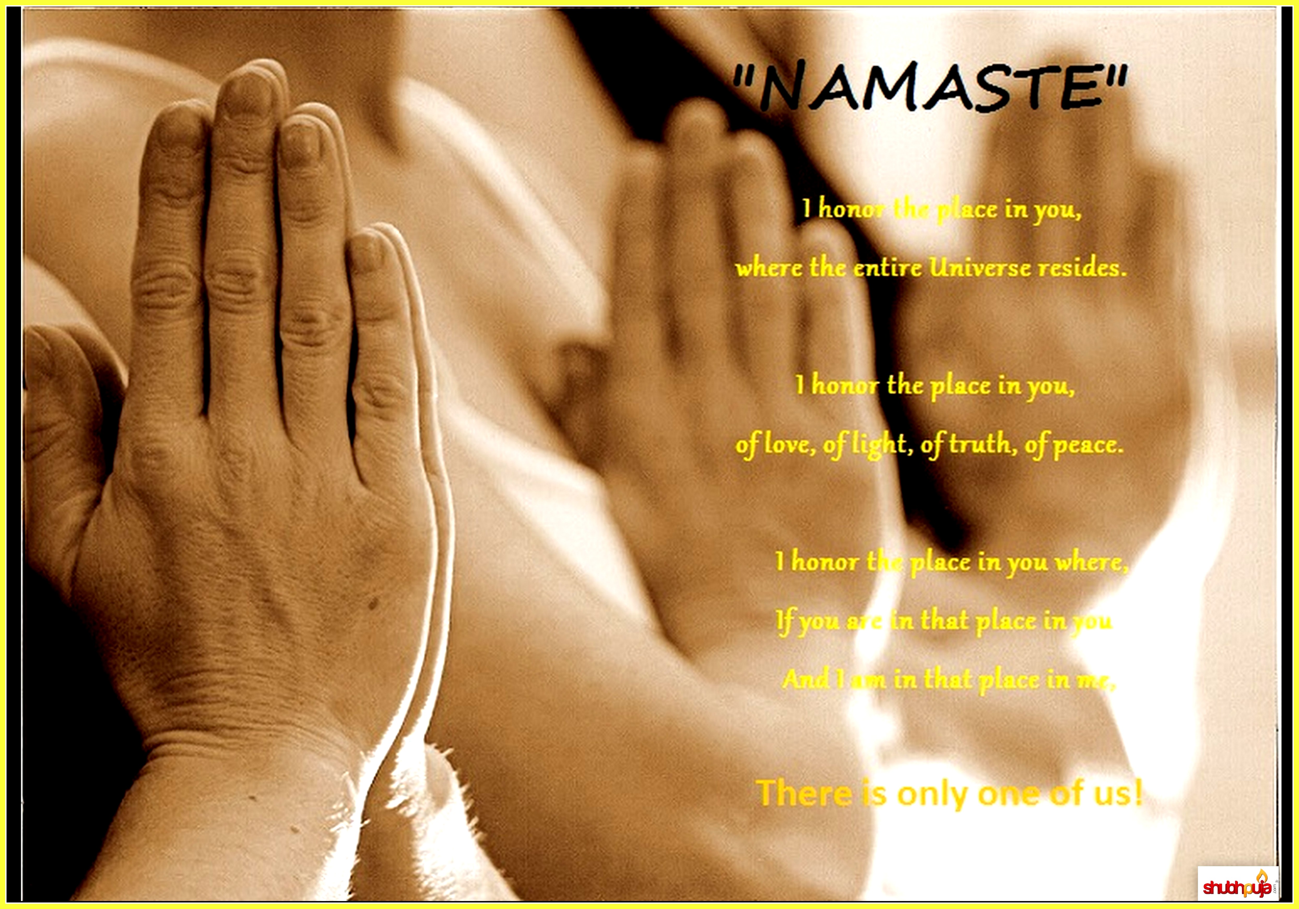 Make yourself into an offering: Namaskar or Namaste