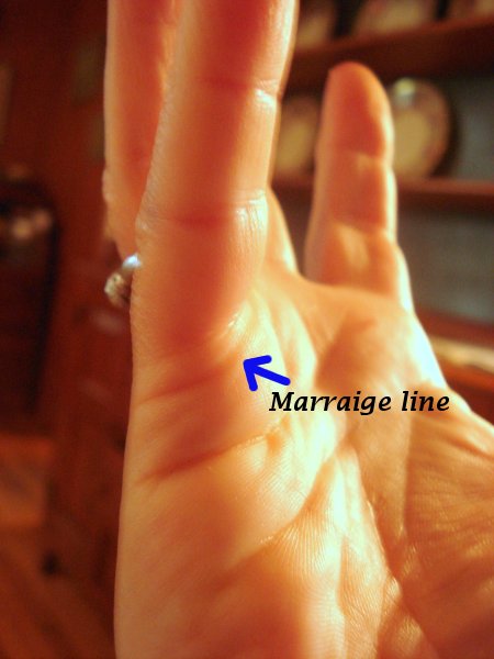 What does your Marriage line says?